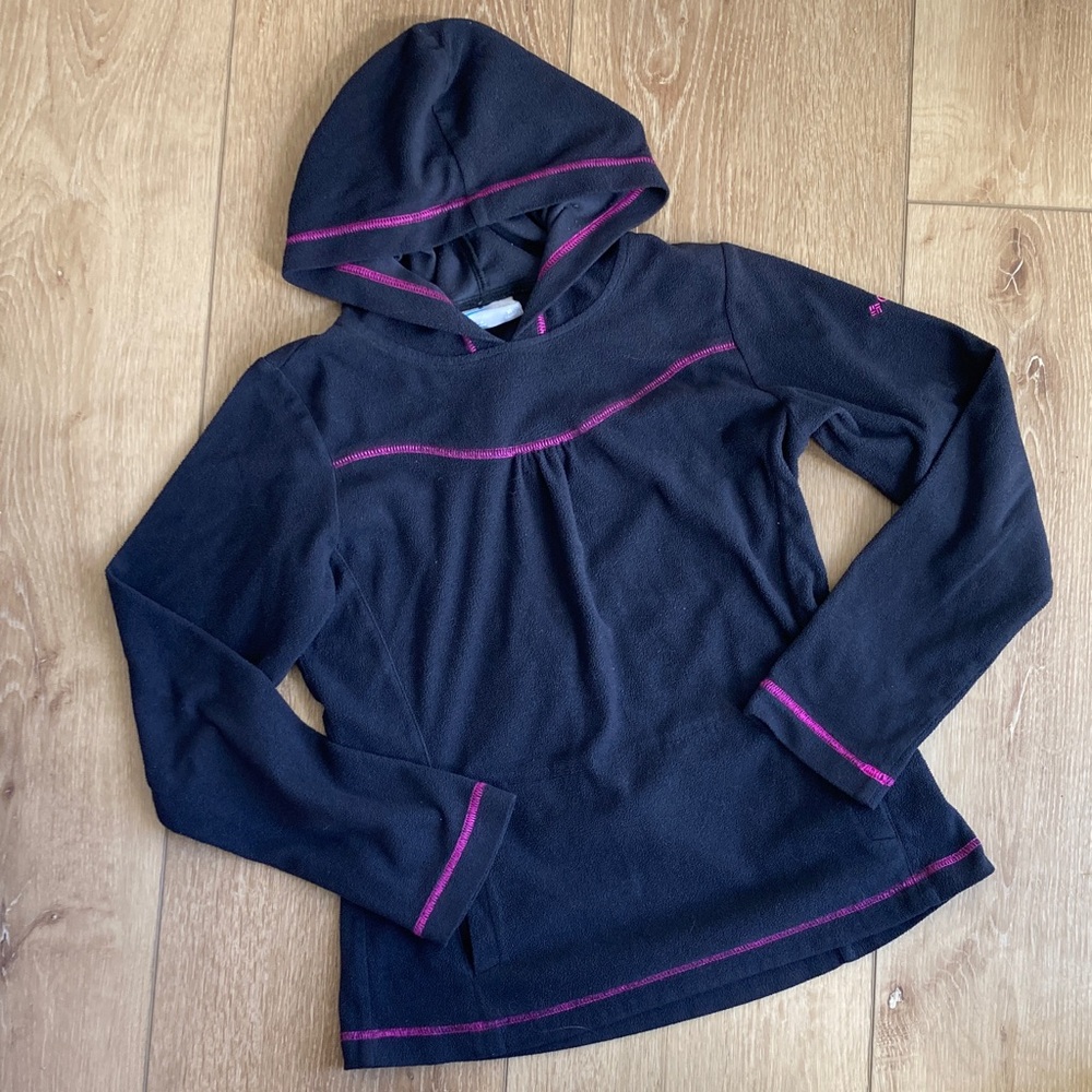 Girls size M 10 12 Columbia lightweight fleece hoodie sweatshirt